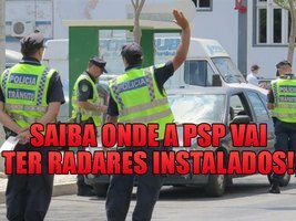 Divulgados os locais onde a Polícia vai controlar velocidade esta semana
