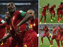 Vais adorar a celebração dos jogadores do Gana ao marcar o segundo golo à Alemanha.